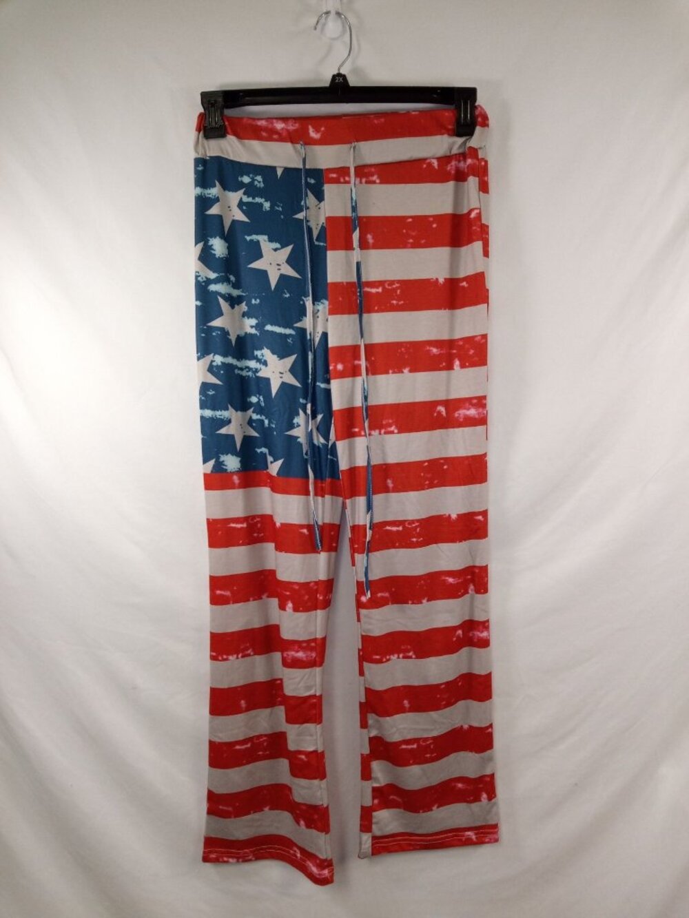 American Flag Pattern Stars and Stripes Women's Pajama Pants Size Medium
